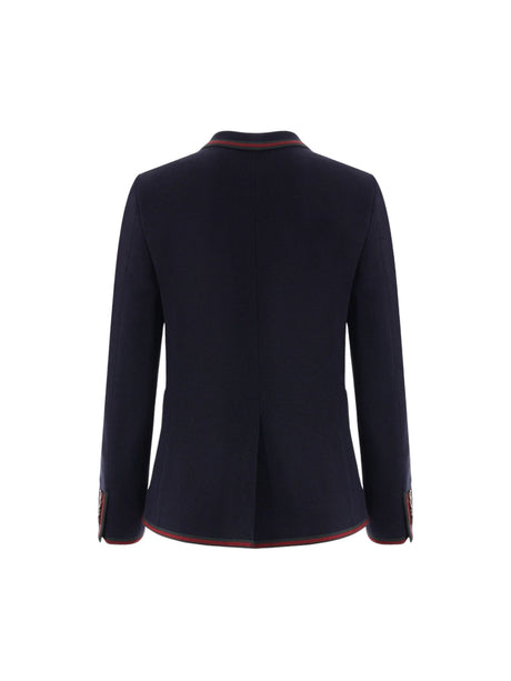 Single-breasted Jersey Jacket-GUCCI-JOHN JULIA