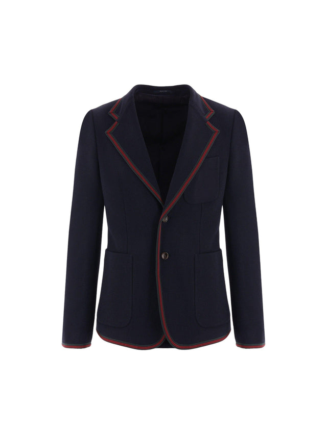 Single-breasted Jersey Jacket-GUCCI-JOHN JULIA