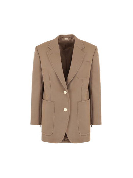 Single-breasted Wool Jacket-GUCCI-JOHN JULIA