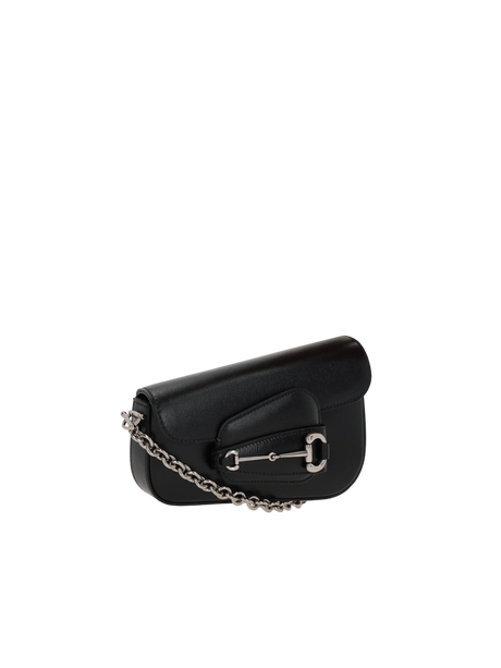 Smooth Leather Horsebit 1955 Mini Shoulder Bag-GUCCI-JOHN JULIA