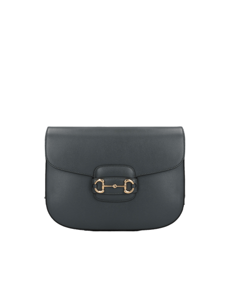 GUCCI-Smooth Leather Horsebit 1955 Shoulder Bag-JOHN JULIA