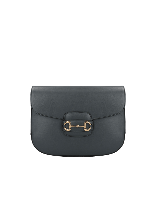 GUCCI-Smooth Leather Horsebit 1955 Shoulder Bag-JOHN JULIA