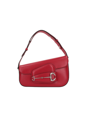 Smooth Leather Horsebit 1955 Small Shoulder Bag-GUCCI-JOHN JULIA