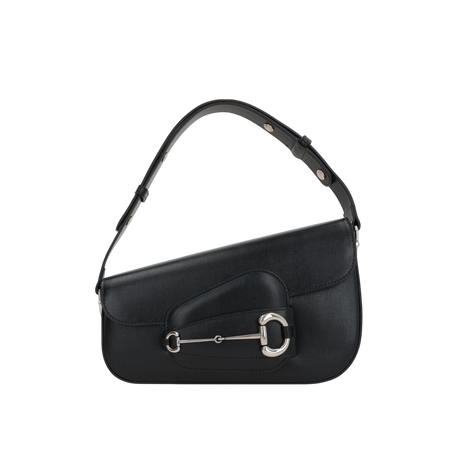 Smooth Leather Horsebit 1955 Small Shoulder Bag-GUCCI-JOHN JULIA