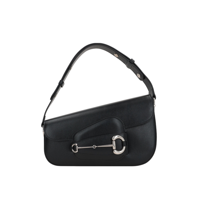 Smooth Leather Horsebit 1955 Small Shoulder Bag-GUCCI-JOHN JULIA