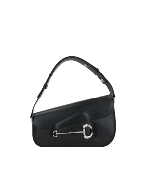 Smooth Leather Horsebit 1955 Small Shoulder Bag-GUCCI-JOHN JULIA