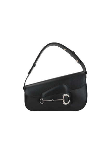 Smooth Leather Horsebit 1955 Small Shoulder Bag-GUCCI-JOHN JULIA