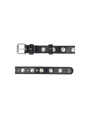 Studded Leather Belt-GUCCI-JOHN JULIA