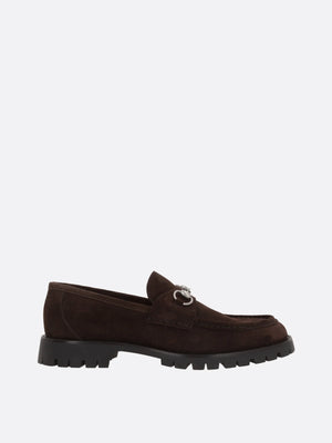 Horsebit-detailed Suede Loafers-GUCCI-JOHN JULIA