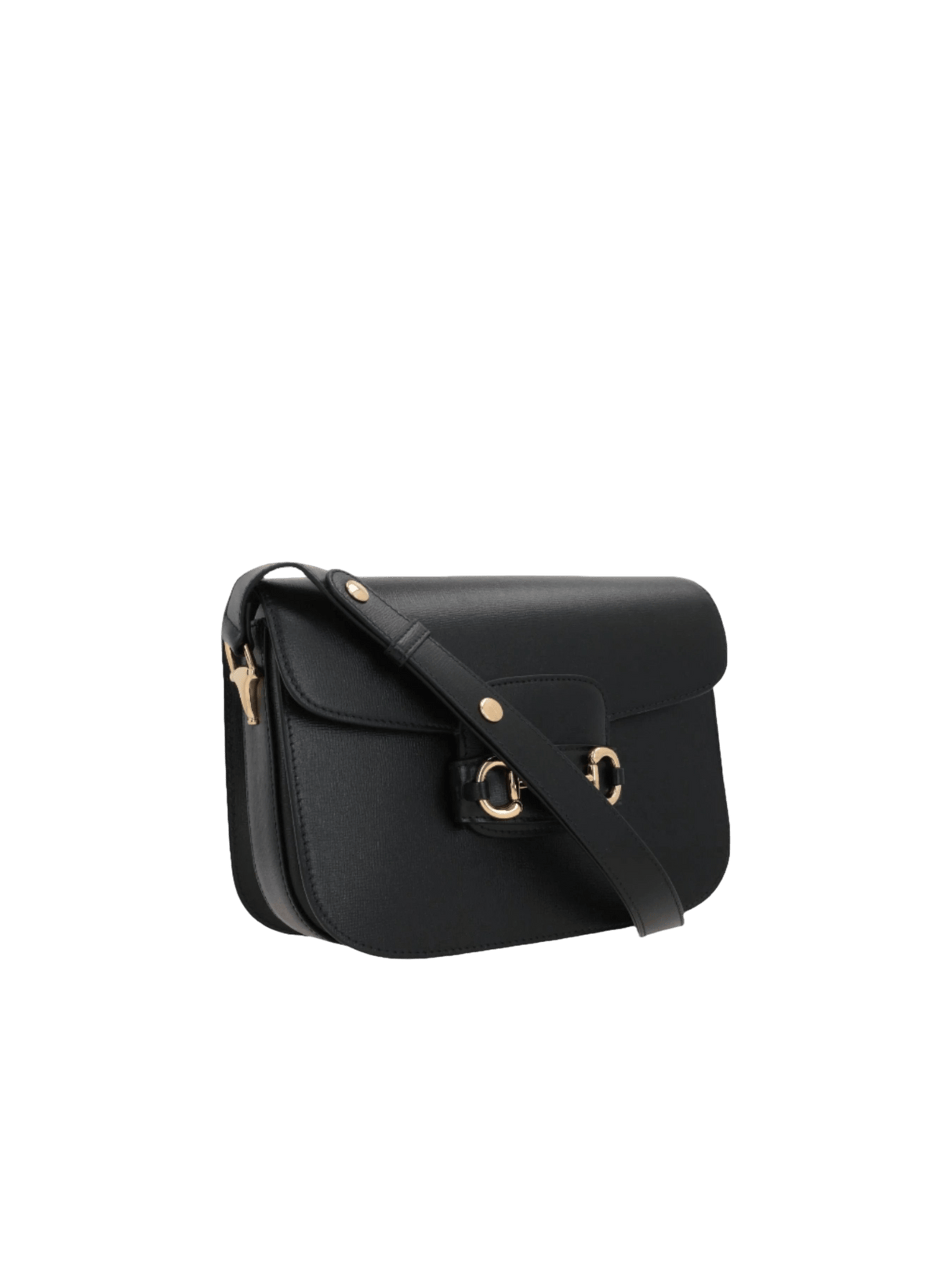 Textured Leather 1955 Horsebit Shoulder Bag-GUCCI-JOHN JULIA