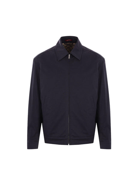 Twill Full-zip Jacket-GUCCI-JOHN JULIA