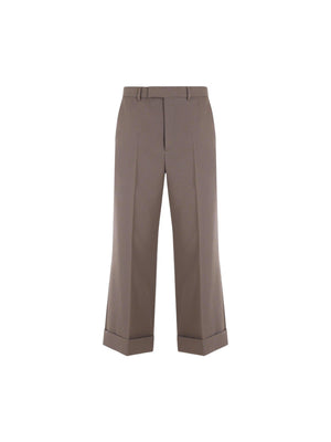 Twill Wide-leg Cropped Pants-GUCCI-JOHN JULIA