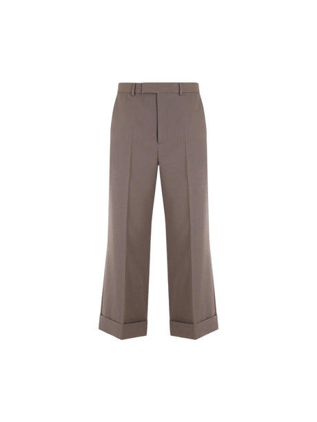 Twill Wide-leg Cropped Pants-GUCCI-JOHN JULIA