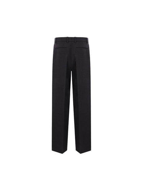 Wide-leg Gabardine Trousers-GUCCI-JOHN JULIA