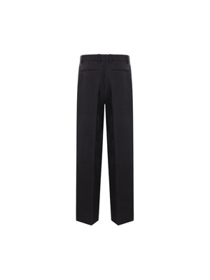 Wide-leg Gabardine Trousers-GUCCI-JOHN JULIA