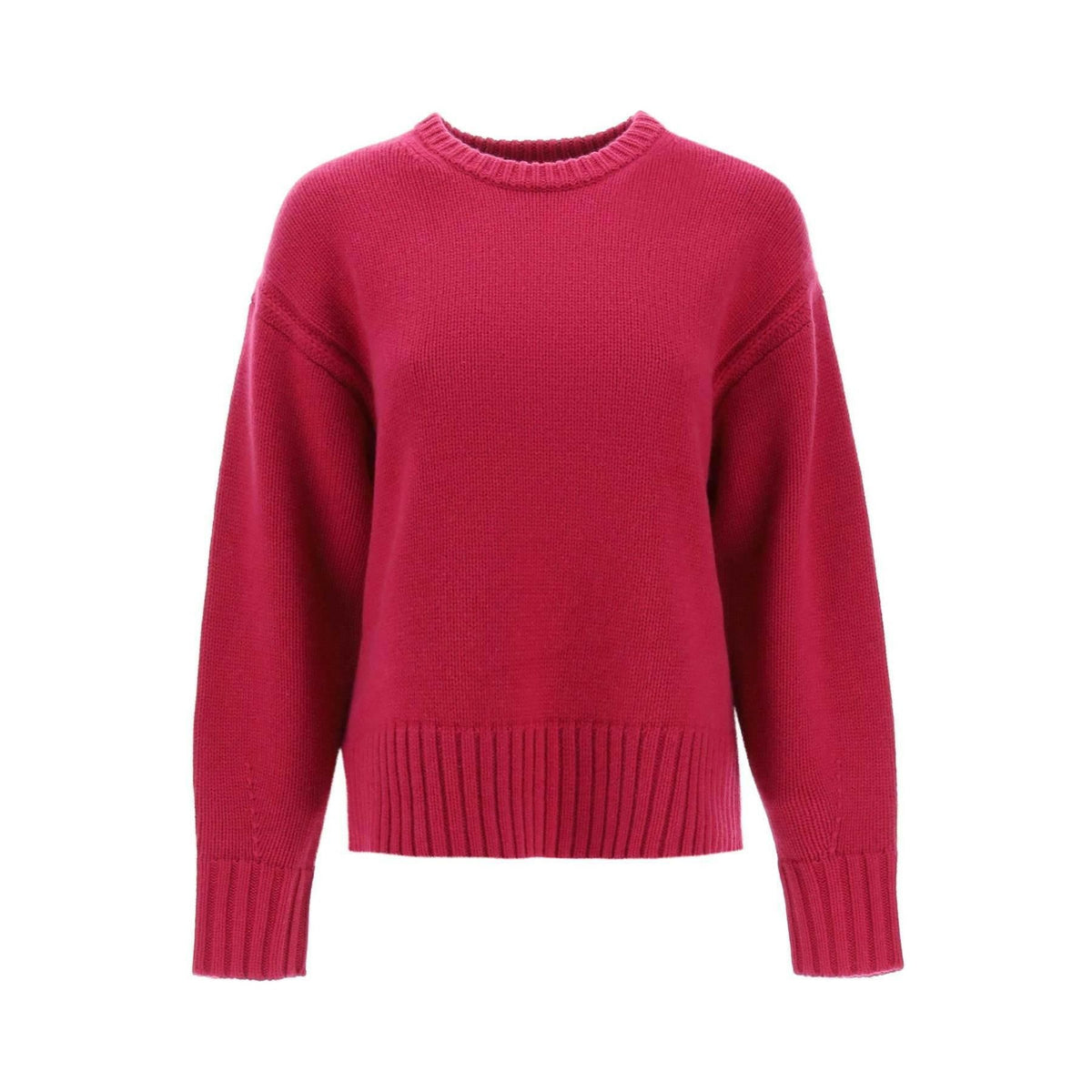 Magenta Cozy Cashmere Crew Neck Sweater GUEST IN RESIDENCE JOHN JULIA.
