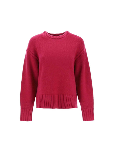 Magenta Cozy Cashmere Crew Neck Sweater GUEST IN RESIDENCE JOHN JULIA.