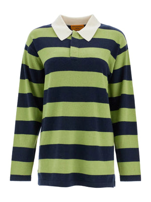 Striped Cashmere Polo Shirt With Nine