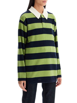 Striped Cashmere Polo Shirt With Nine