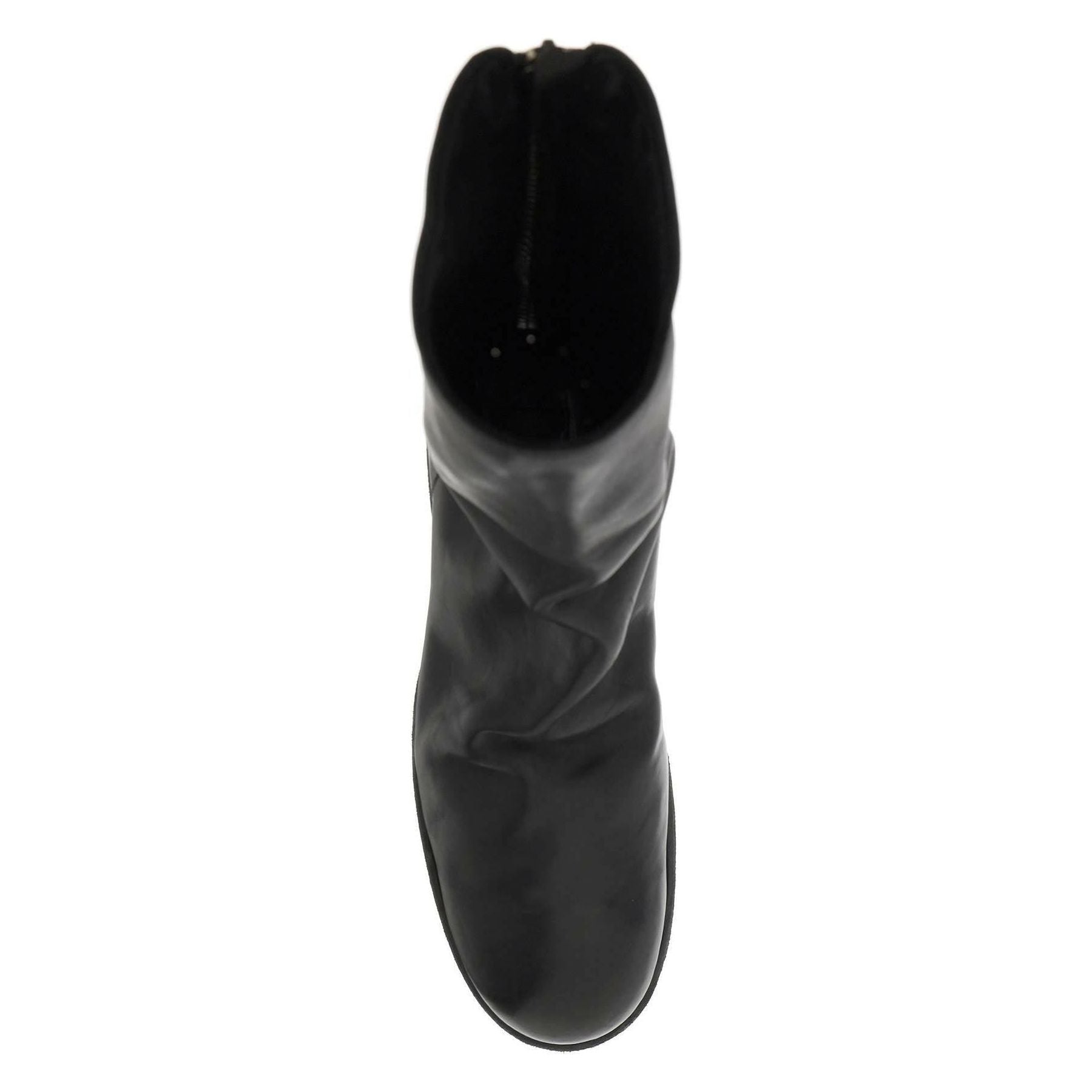 Black Shiny Horse Leather Boots GUIDI JOHN JULIA.
