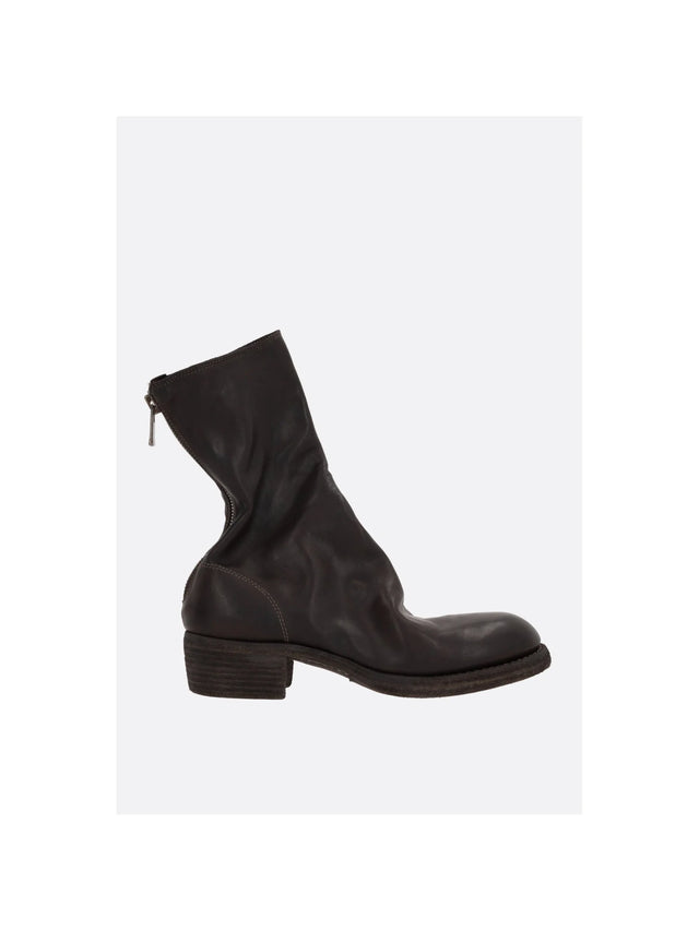 GUIDI-Soft Grainy Leather Ankle Boots-JOHN JULIA