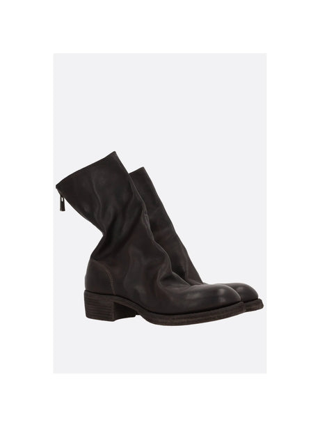 GUIDI-Soft Grainy Leather Ankle Boots-JOHN JULIA