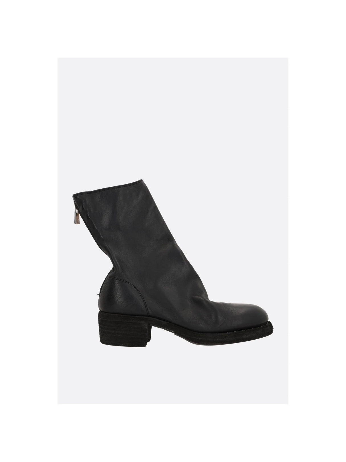 Soft Grainy Leather Ankle Boots-GUIDI-JOHN JULIA