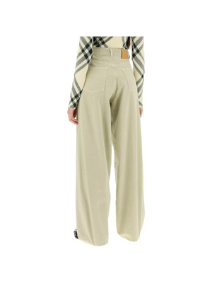 Bethany Wide-Leg Cotton Trousers.