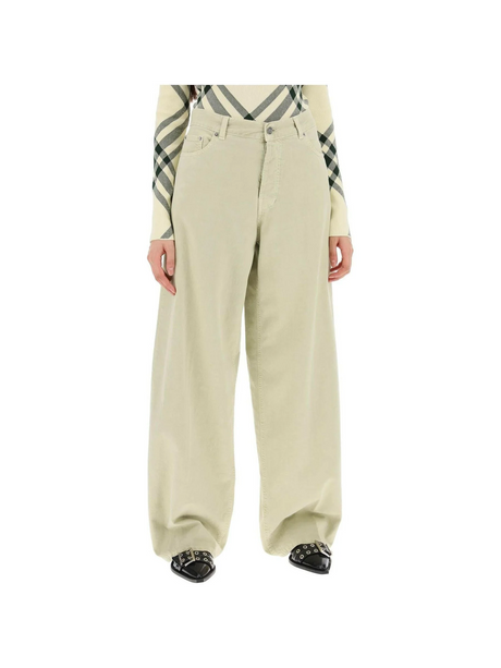 Bethany Wide-Leg Cotton Trousers.