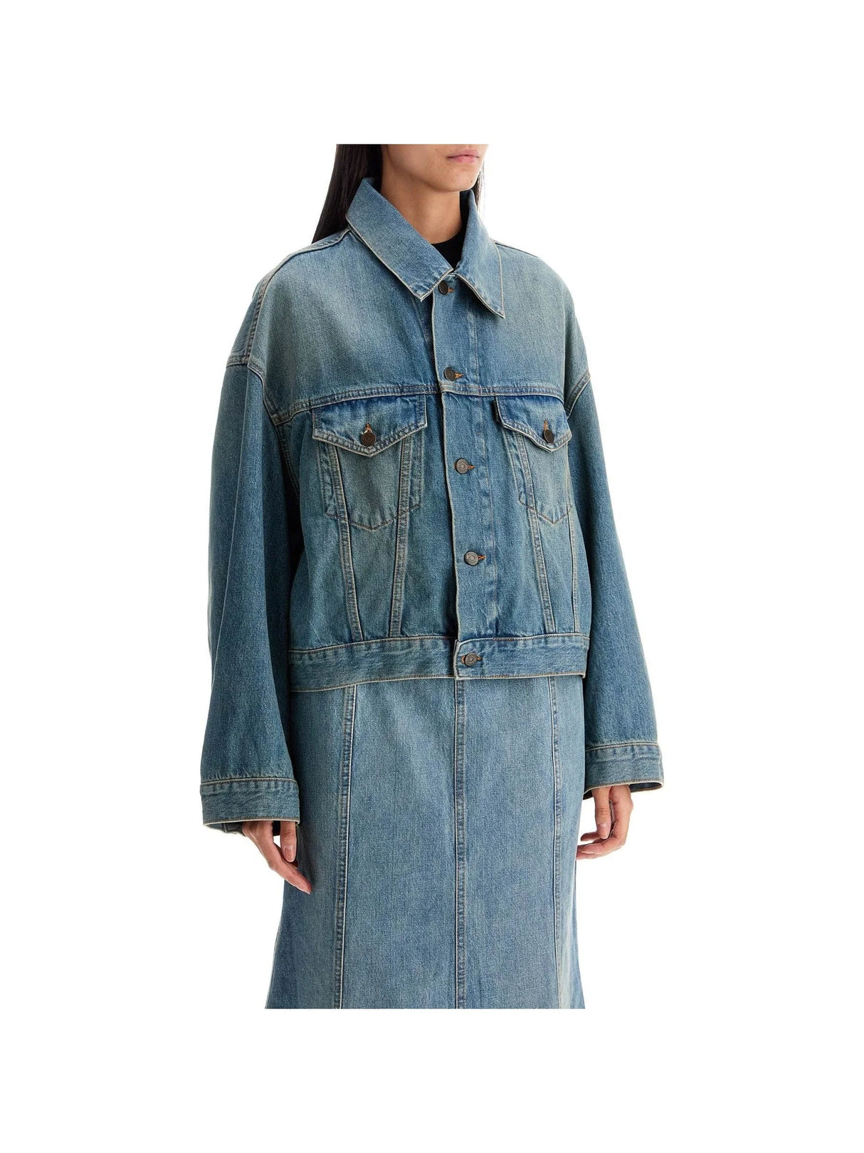 HAIKURE-Organic Cotton Denim Jacket-JOHN JULIA