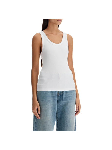 Ribbed Sleeveless Top With