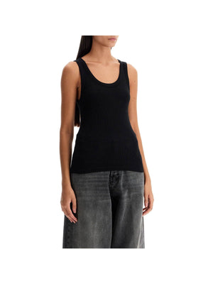 Ribbed Sleeveless Top With