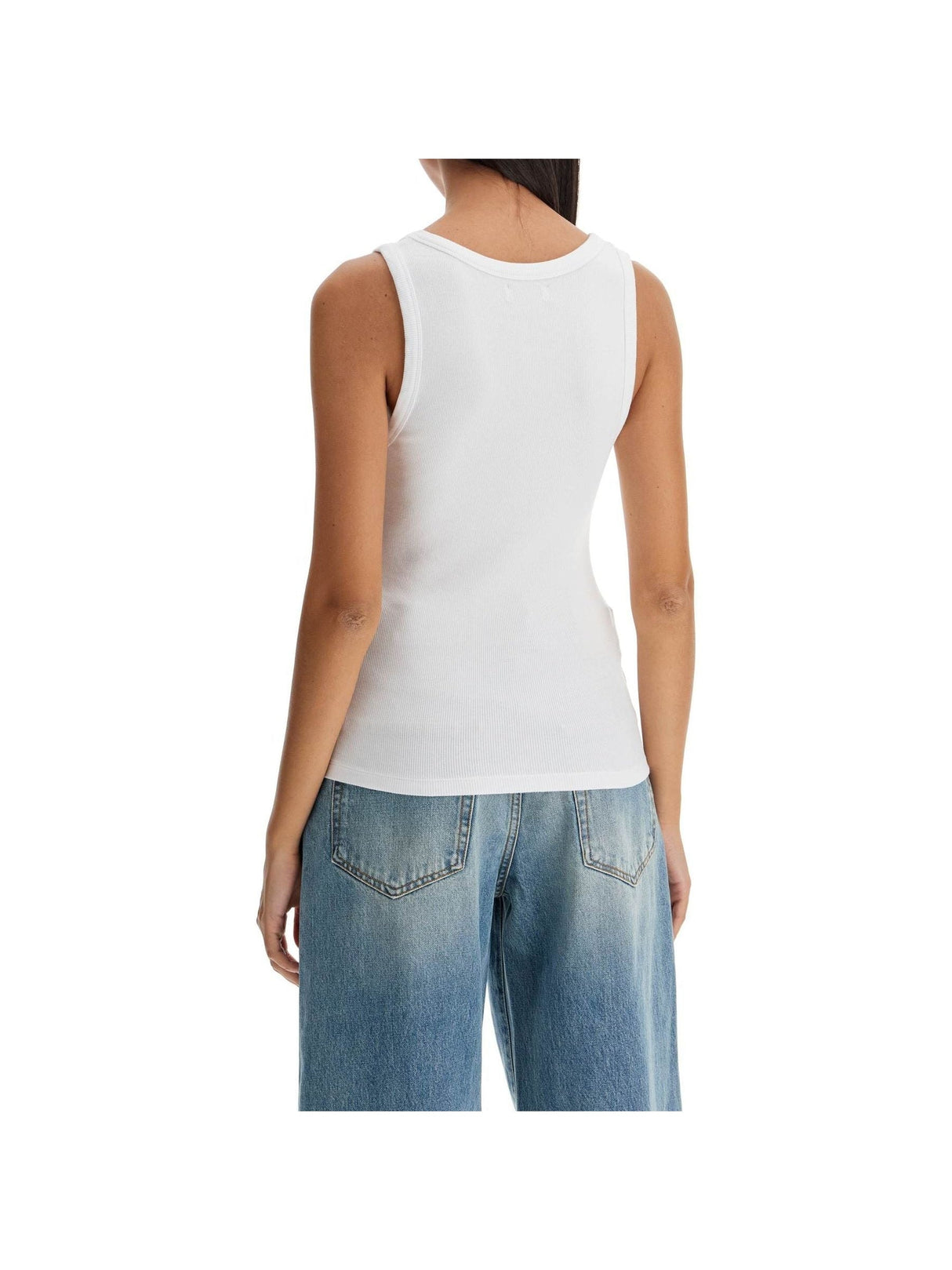 Ribbed Sleeveless Top With