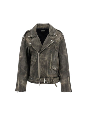 Lees Faux Leather Biker Jacket With