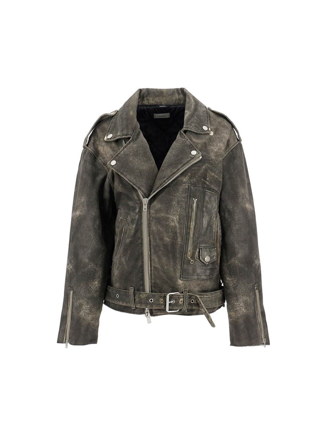 Lees Faux Leather Biker Jacket With