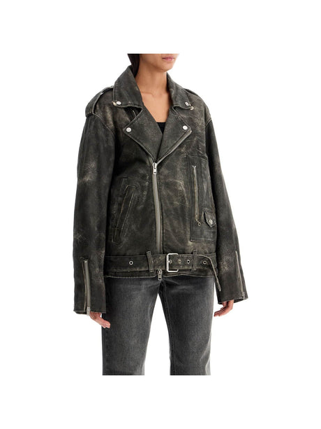 Lees Faux Leather Biker Jacket With