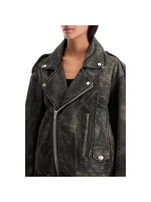 Lees Faux Leather Biker Jacket With