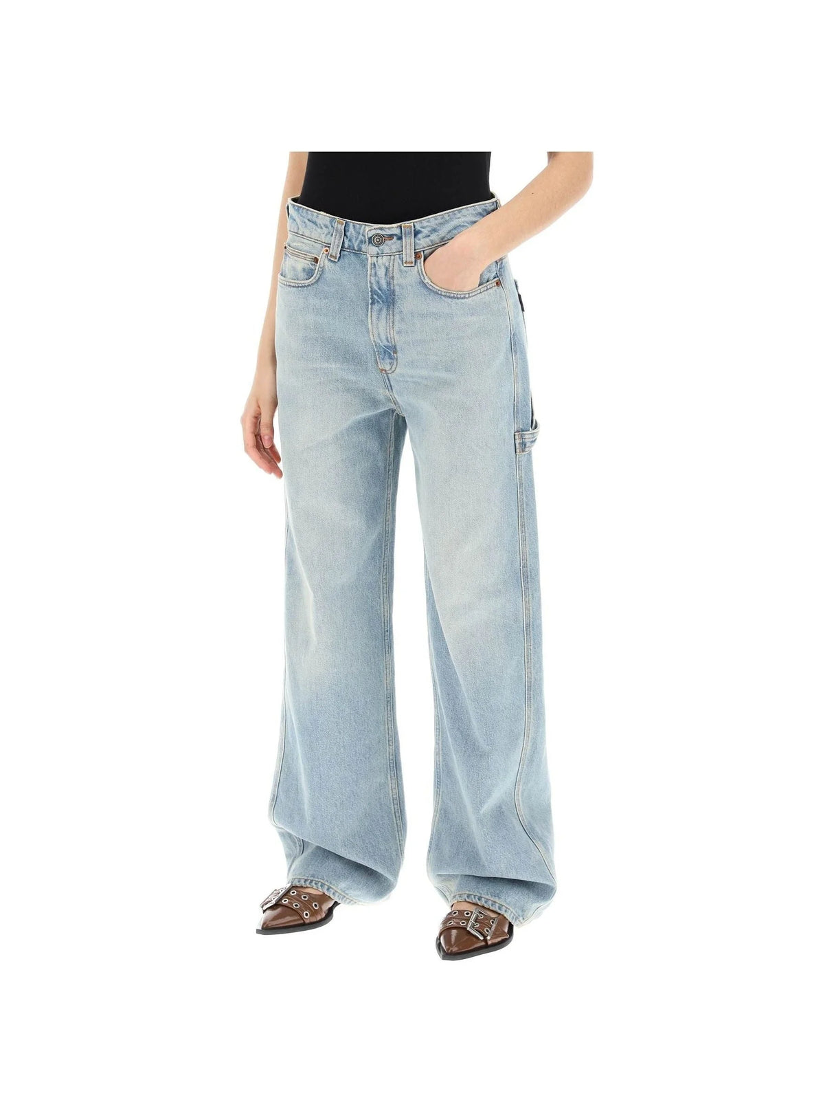 HAIKURE-Winona Wide-Leg Vintage Wash Jeans-JOHN JULIA