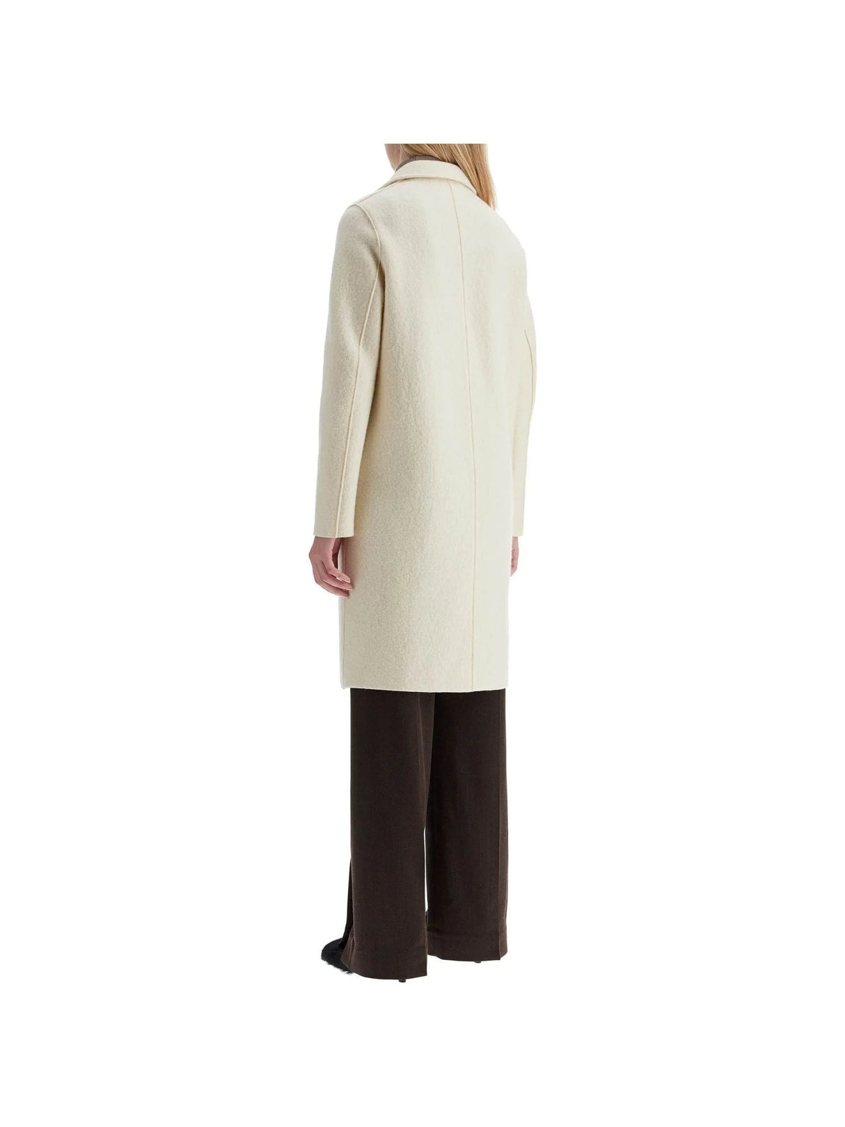 HARRIS WHARF LONDON-Boiled Wool Single-Breasted Coat-JOHN JULIA