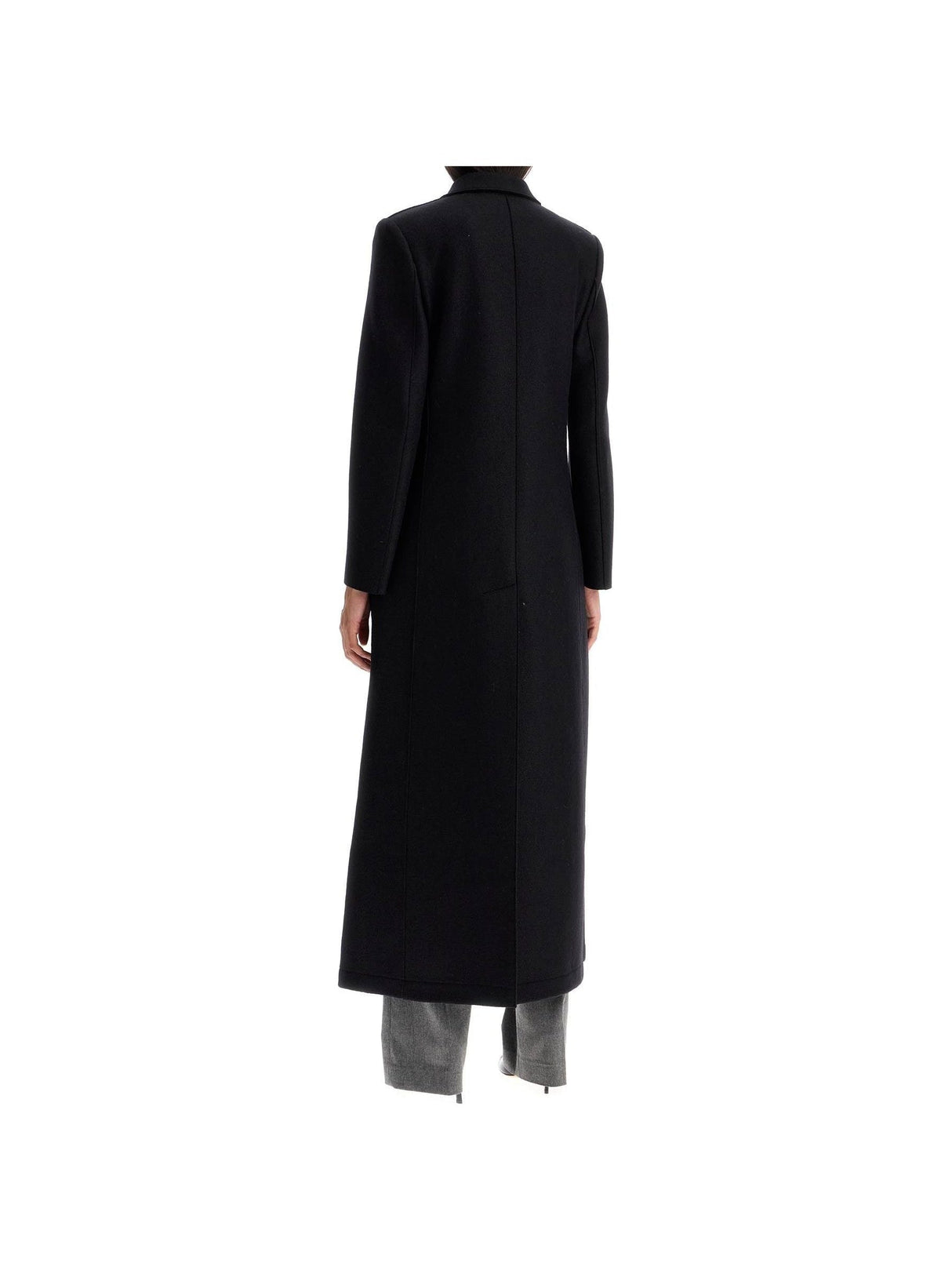 Double-breasted Pressed Wool Coat