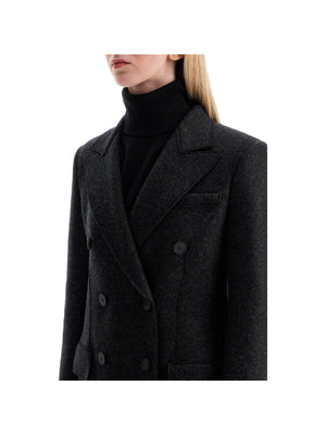 Double-breasted Pressed Wool Coat