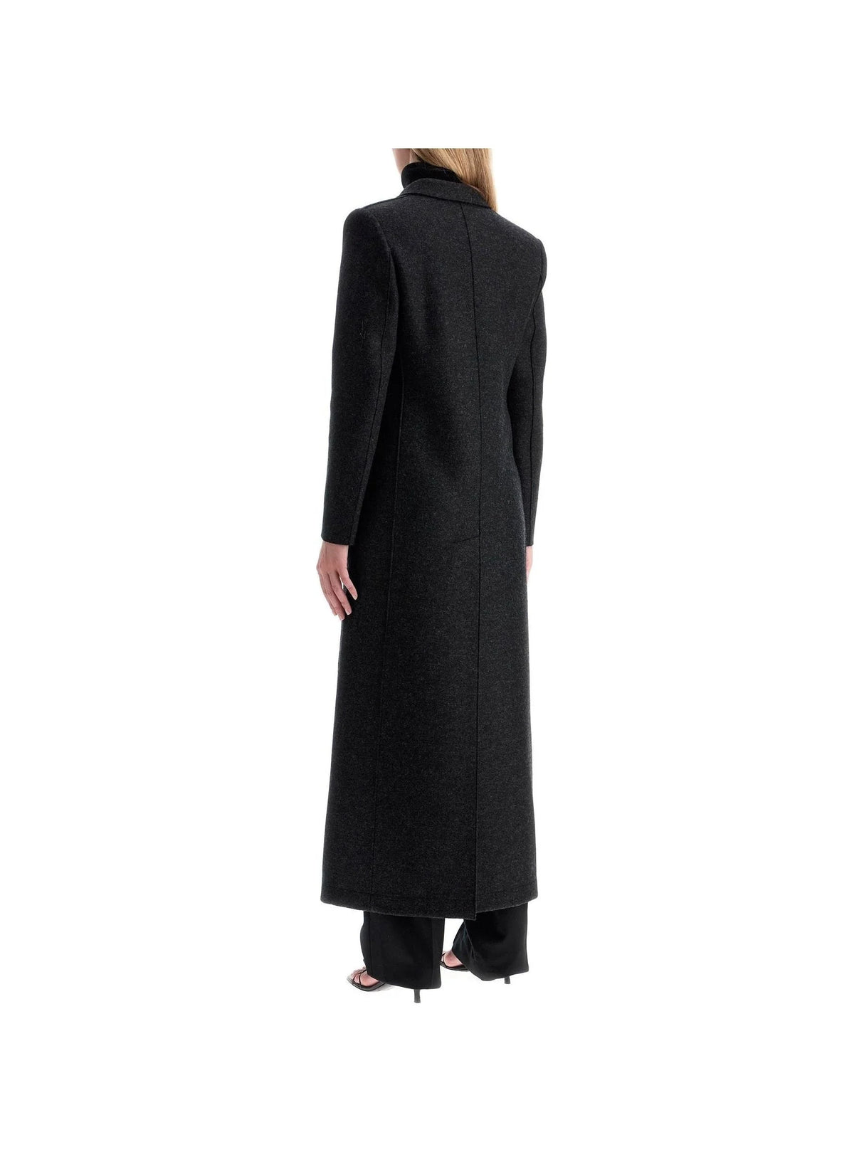 Double-breasted Pressed Wool Coat