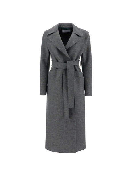 Long Coat In Pressed Wool