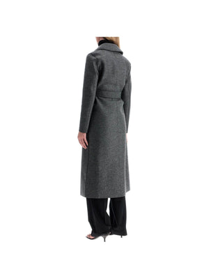 Long Coat In Pressed Wool