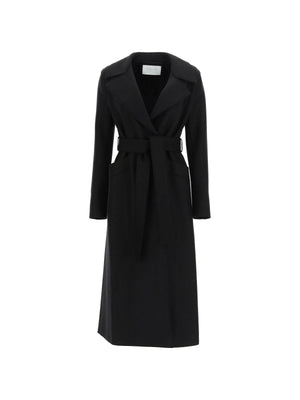 HARRIS WHARF LONDON-Extra-Long Pressed Wool Coat-JOHN JULIA