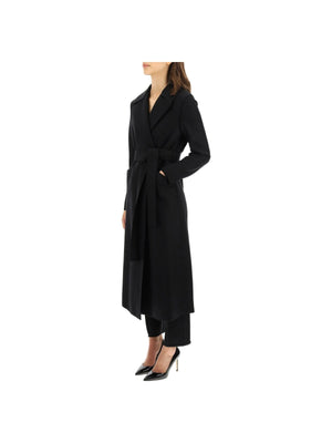 HARRIS WHARF LONDON-Extra-Long Pressed Wool Coat-JOHN JULIA