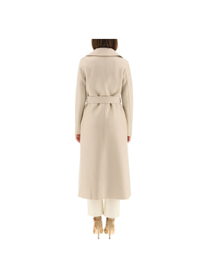 Long Pressed Wool Belted Coat