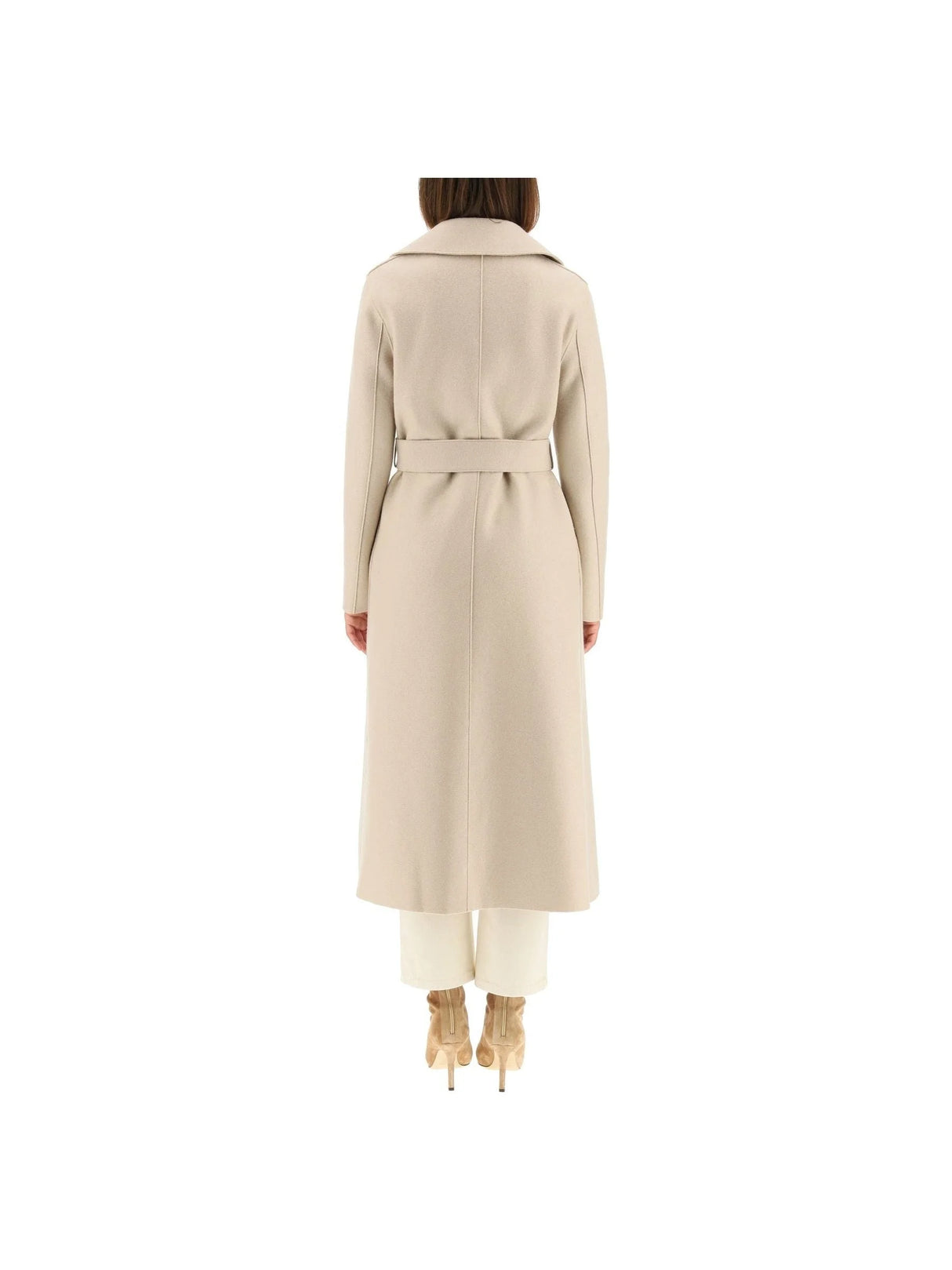 Long Pressed Wool Coat-Harris Wharf London-JOHN JULIA