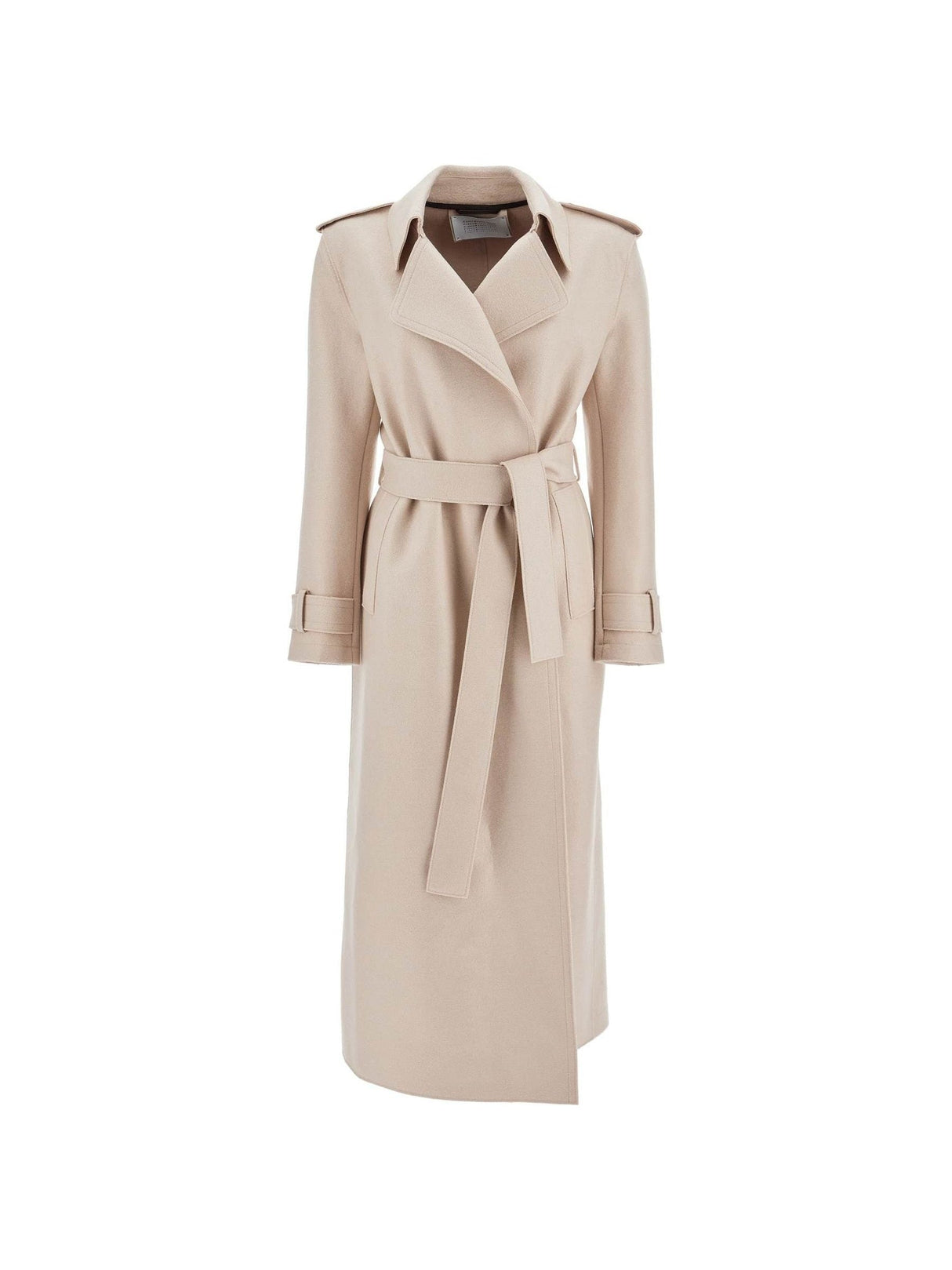 Pressed Wool Robe Coat With Nine Words