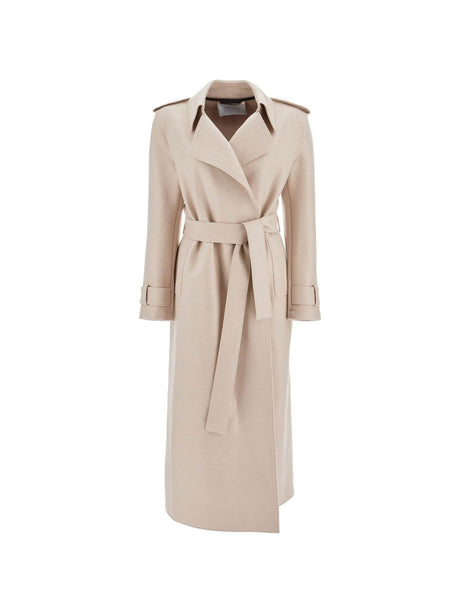 Pressed Wool Robe Coat With Nine Words